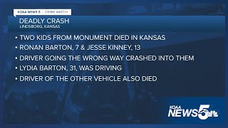 Two children from Monument killed in Kansas crash Saturday