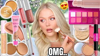TESTING VIRAL NEW MAKEUP (drugstore & high end) & EXCITING NEWS! 😍 FIRST IMPRESSIONS MAKEUP TUTORIAL