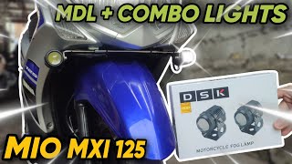 PAANO MAG INSTALL NG MINI DRIVING LIGHT SA MIO MXI 125 w/ COMBO LIGHTS - Full Tutorial Step By Step💯