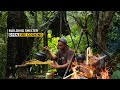 Bushcraft, Memasak & Membuat pondok Sederhana di Hutan || Building a natural living shelter