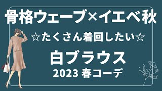 【骨格ウェーブ】モノトーンコーデにおすすめ白ブラウスを紹介！