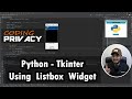 17. Listbox widget in Tkinter (Python)