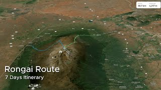 Rongai Route 7 Days Kilimanjaro Trek - Day by Day Itinerary with maps