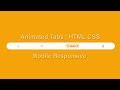 CSS Animated Tabs | HTML, CSS, jQuery