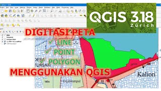 QGIS - DIGITASI PETA RBI (POINT, LINE, POLYGON)