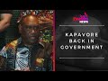 Kapavore back in Government