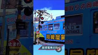 踏切カンカン　阪堺電車の踏切　#railroadcrossing