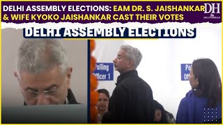 Delhi Assembly Elections : EAM Dr. S. Jaishankar \u0026 wife Kyoko Jaishankar cast their votes