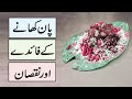 Paan Khane Ke Fayde Or Nuqsaan - Urdu/Hindi