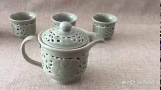 LUXURY TEA SET - RU KILN