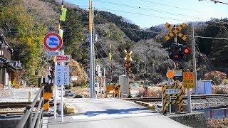 身延線【№219】妙泉寺踏切・通過・走行映像（内船駅⇔甲斐大島駅）山梨県南巨摩郡身延町大島