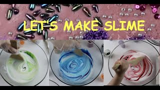 DIY SLIME Glitter Beads & Sequins in fluffy slime Vid 30