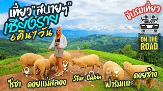 ขับรถเที่ยว เชียงราย 6คืน7วัน เที่ยวแบบสบายๆ ไร่ชาแม่สะลอง บ้านในป่า star cabin ดอยช้าง ฟาร์มแกะ