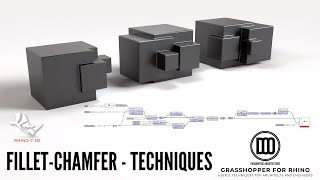 Grasshopper for Rhino 7 3D Fillet and Chamfer Edge techniques Parametric Architecture and 3D design.