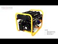 evopower evo5000 3.8kw 3800w open frame petrol generator 360°