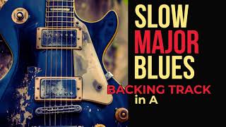 A Major Power Blues BACKING TRACK JAM - 55 bpm