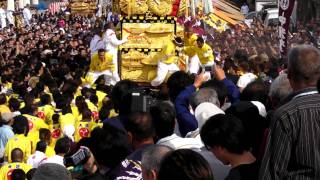 ２０１０新居浜太鼓祭り　大江対中須賀　参　至近距離