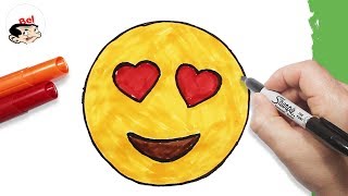 تعليم الرسم للاطفال | كيف ترسم ايموشن الفيسبوك  القلب | facebook emoji | رسم سهل | تعلم الرسم