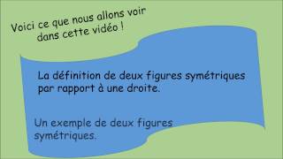 Deux figures symétriques par rapport à une droite