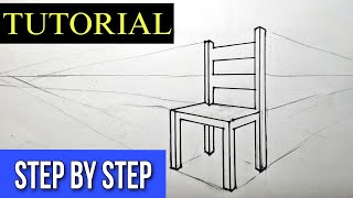 How to Draw a Chair Using Two Point Perspective ! Chair Drawing in Two point Perspective