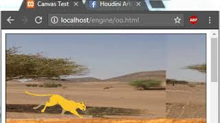 javascript canvas parallax background test