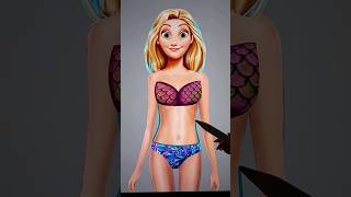 Rapunzel Glow up transformation | Disney princess glow transformation #cartoonart #rapunzel #disney