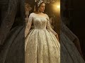 Amanda Novias long sleeve luxury wedding dress bling bling amazing sparkling wedding gown