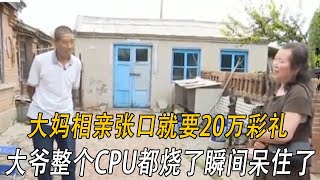 大媽相親張口就要20萬彩禮，大爺整個CPU都燒了瞬間呆住了#情感 #中老年相親 #綜藝