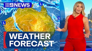 Australia Weather Update: Heavy rainfall expected for the Tropics and WA | 9 News Australia