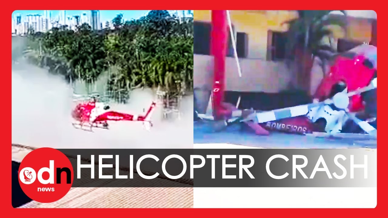 Shocking Moment Rescue Helicopter Crashes Into Building - YouTube