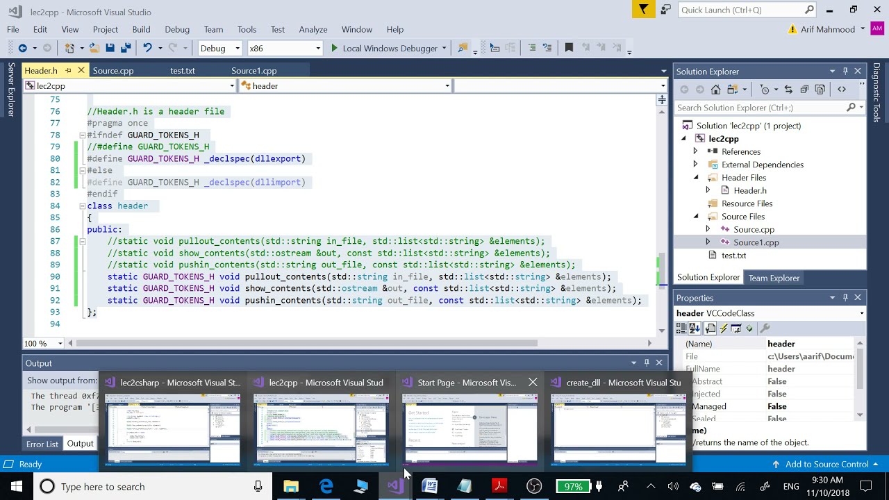 Create Dll File In C++ And C# To Use In An Application Project On ...