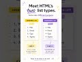 HTML Ordered vs Unordered Lists Explained | Beginner Web Development Tutorial #learnhtml #webdesign