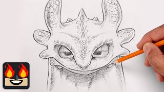 How To Draw Toothless How To Train Your Dragon Sketch Tutorial