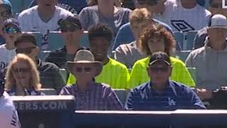 Creepy smiling people have been spotted at today's Dodgers vs. Mets game for ‘SMILE 2’.