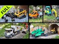 Road modification under the tunnel. RC Scale Excavator, Yanmar, Voegele, CAT, Scania Truck, Full.