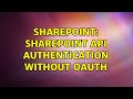 Sharepoint: Sharepoint API authentication without OAuth (2 Solutions!!)