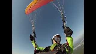 Paraglider    acro  2014 - Clear autumn blue sky -