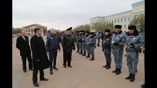 18 10 2018 г  Открытый строевой смотр УМВД России на комплексе «Байконур»