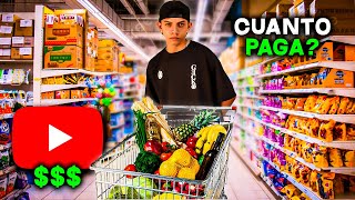 Mi PRIMER PAGO de YOUTUBE, Me lo gasto en mercado para mí familia. ¿Cuánto me pagaron?