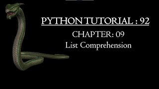 Python Tutorial 92 : List Comprehension Step by Step || Examples || Practice Exercises