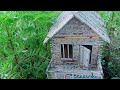 How to make house from waste paper - DIY mini log cabin-#Papercraftideas #papercraft