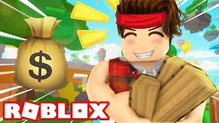 MAKING MAD CASH IN ROBLOX WOOD CHOPPING SIMULATOR!