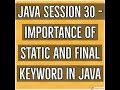 Java #30 - static and final keyword in Java