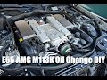 W211 E55 AMG Oil Change DIY l Mercedes M113K (4K)