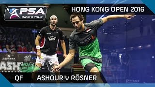 Squash: Hong Kong Open 2016 - Ashour v Rösner - QF Highlights