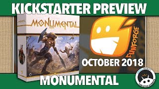 Monumental boardgame Kickstarter preview