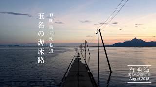 玉名の海床路～有明海に沈む道～（熊本県玉名市岱明町）