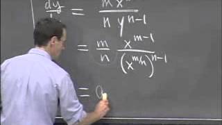Lec 5, 18 01, Single Variable Calculus, Implicit Differentiation, Example 1 Continued