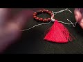 finishing off your mala with a guru bead and tassel turn volume up i’m speaking softly