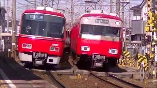 【すごいカーブと傾き】名鉄本線 一ツ木駅　通過集